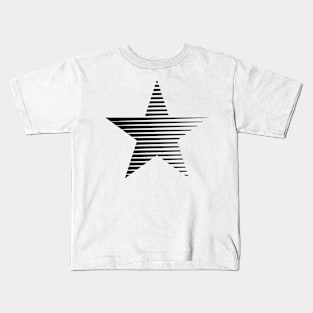 geometric black star Kids T-Shirt